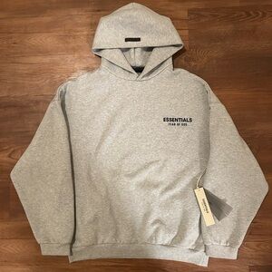 New Essentials Dark Heather Grey Hoodie Size Large